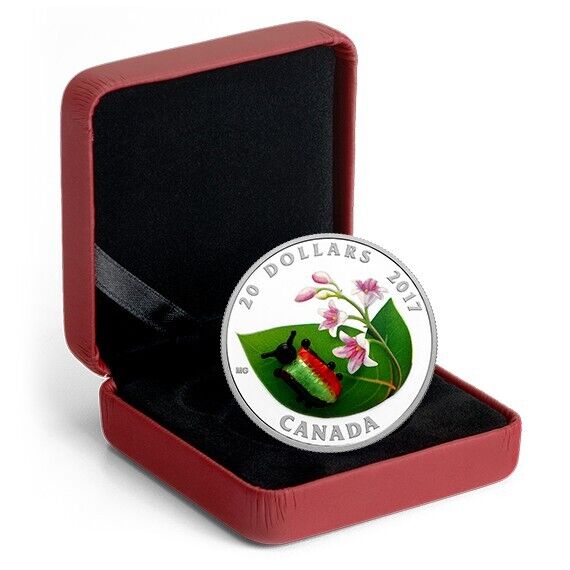 1 Oz Silver Coin 2017 $20 Canada Murano Glass Little Creatures: Dogbane Beetle-classypw.com-5