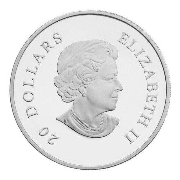 1 Oz Silver Coin 2017 $20 Canada Snowflake Dendrite Ice Crystal Blue Enamel-classypw.com-3