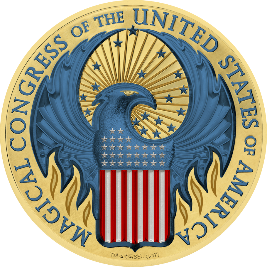 1 Oz Silver Coin 2017 $5 Fantastic Beasts Magical Congress of the USA Blue Eagle-classypw.com-1