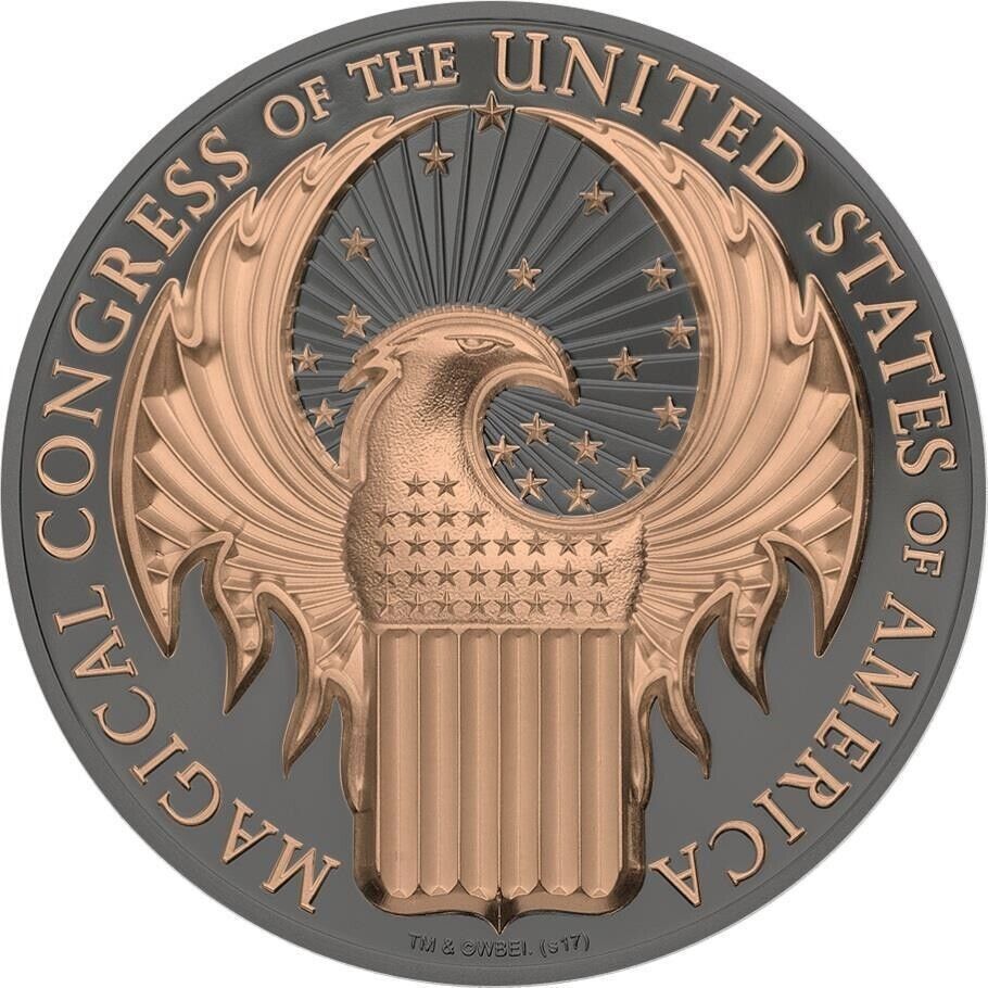 1 Oz Silver Coin 2017 $5 Fantastic Beasts Magical Congress of the USA Ruthenium-classypw.com-1