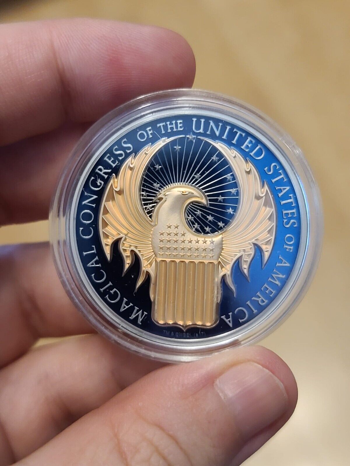 1 Oz Silver Coin 2017 $5 Fantastic Beasts Magical Congress of the USA Space Blue-classypw.com-4