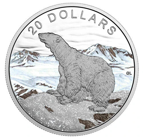 1 Oz Silver Coin 2017 Canada $20 Glistening North The Polar Bear Diamond Glitter-classypw.com-4