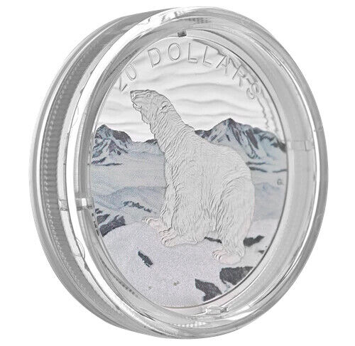 1 Oz Silver Coin 2017 Canada $20 Glistening North The Polar Bear Diamond Glitter-classypw.com-6