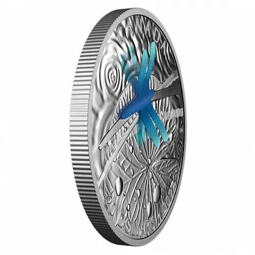 1 Oz Silver Coin 2017 Canada $20 Nature&#39;s Adornments 3D iridescent Dragonfly-classypw.com-5