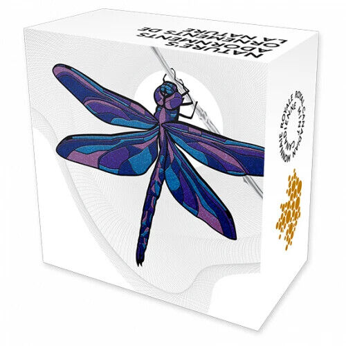1 Oz Silver Coin 2017 Canada $20 Nature&#39;s Adornments 3D iridescent Dragonfly-classypw.com-7