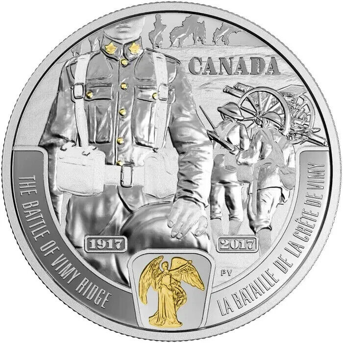 1 Oz Silver Coin 2017 Canada $20 WW1 Battlefront Series: Battle of Vimy Ridge-classypw.com-1