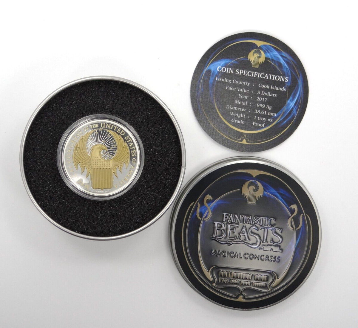 1 Oz Silver Coin 2017 Fantastic Beast Magical Congress of the USA - Gold Silver-classypw.com-5