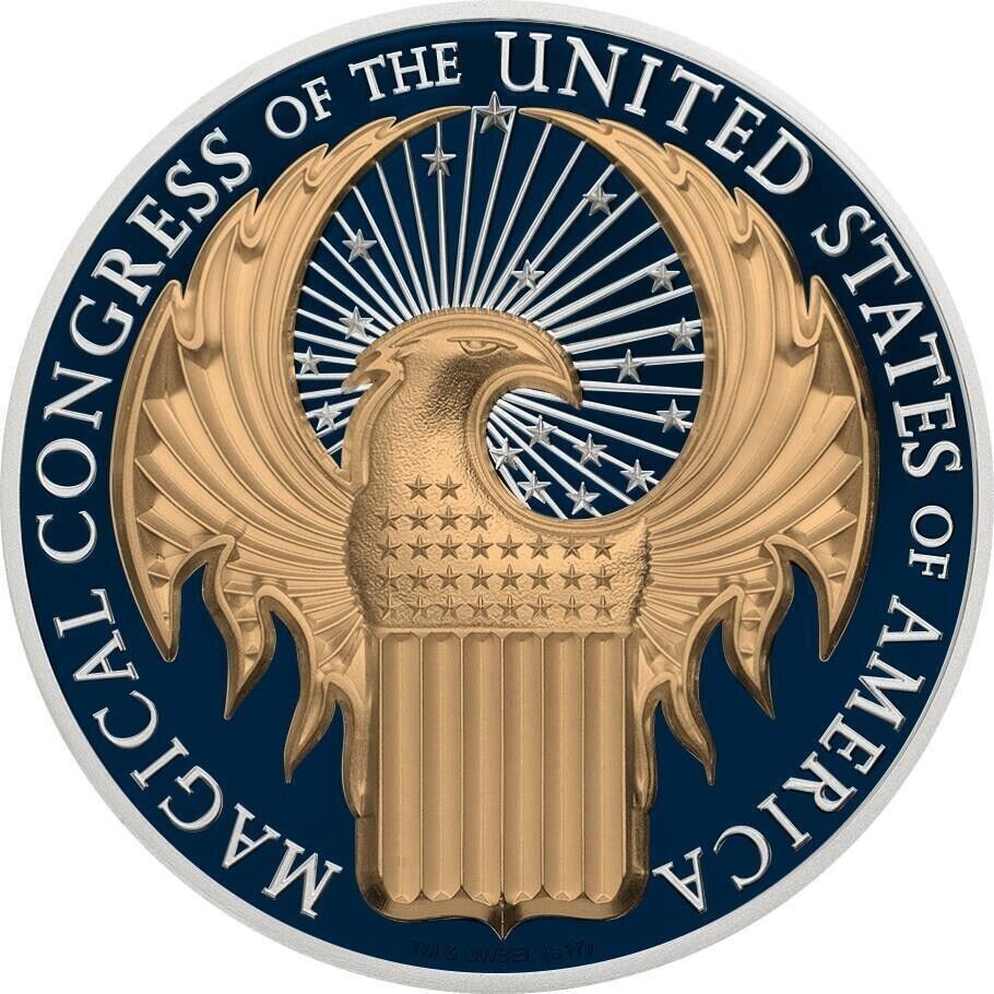 1 Oz Silver Coin 2017 Fantastic Beasts Magical Congress of the USA - Space Blue-classypw.com-1