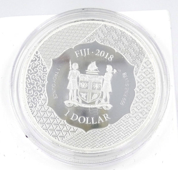 1 Oz Silver Coin 2018 $1 Fiji Scottsdale Mint Samurai Archives