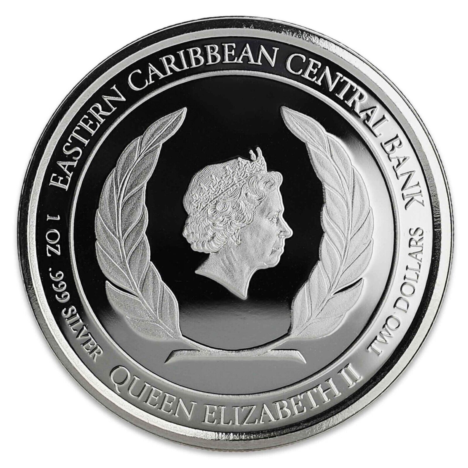 1 Oz Silver Coin 2018 EC8 Saint Lucia $2 Scottsdale Mint Color Proof - Flamingo-classypw.com-4
