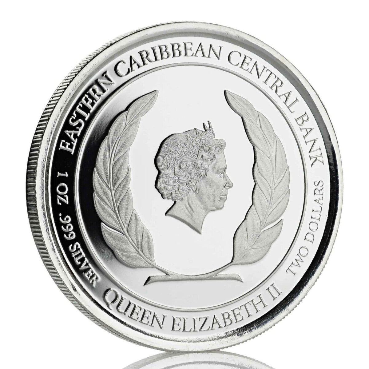 1 Oz Silver Coin 2018 EC8 Saint Lucia $2 Scottsdale Mint Color Proof - Flamingo-classypw.com-5