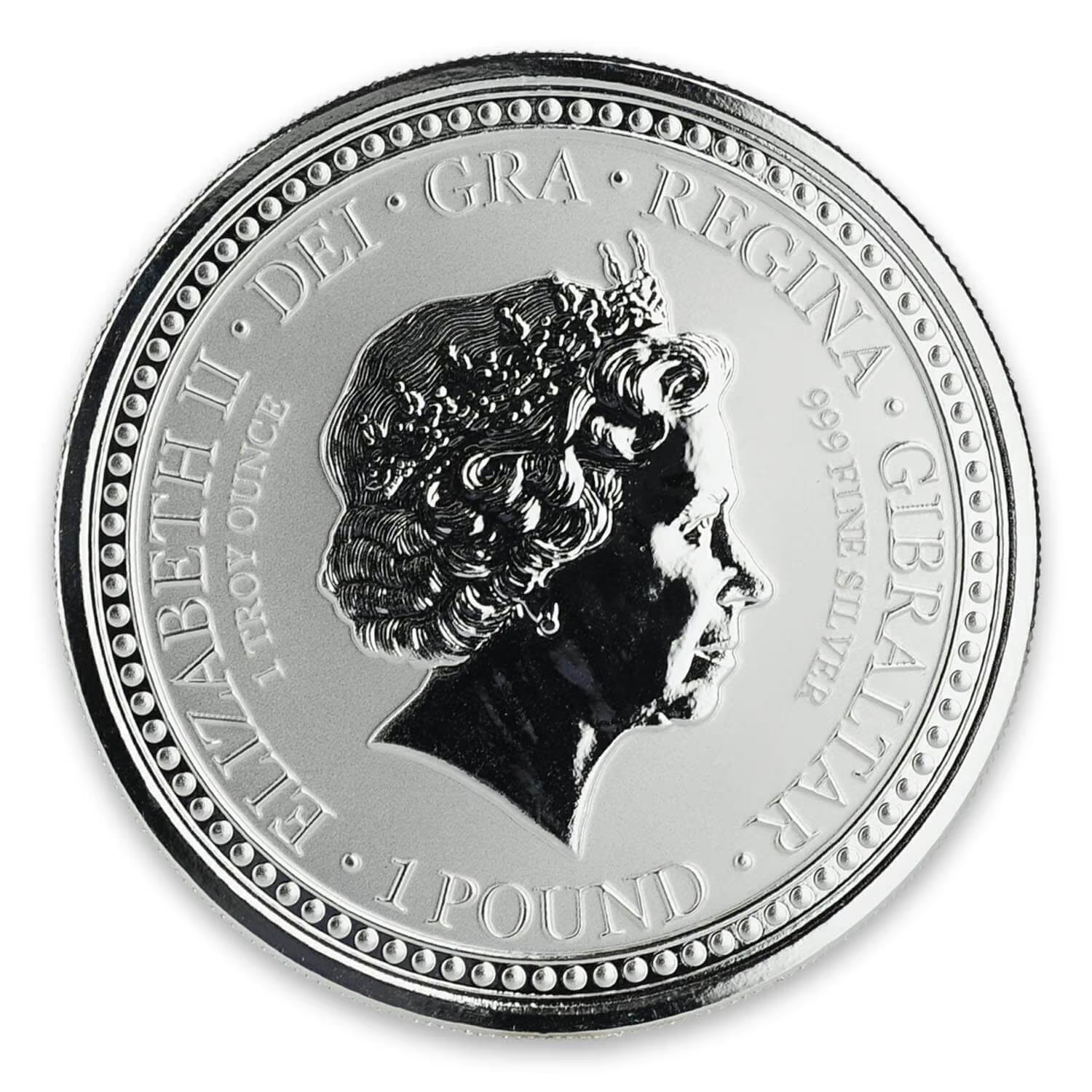 1 Oz Silver Coin 2018 Gibraltar £2 Royal Arms of England Color Proof - Blue-classypw.com-3