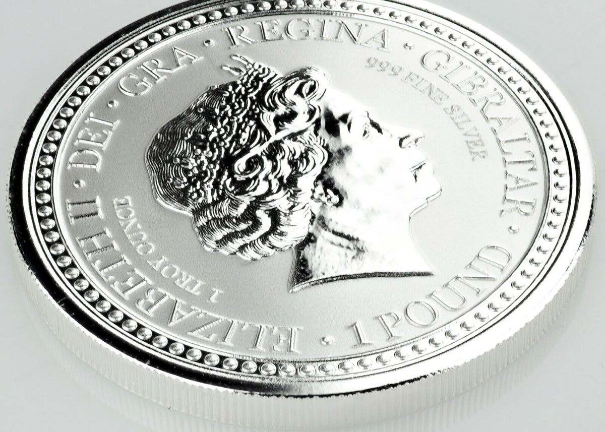 1 Oz Silver Coin 2018 Gibraltar £2 Royal Arms of England Color Proof - Purple-classypw.com-8