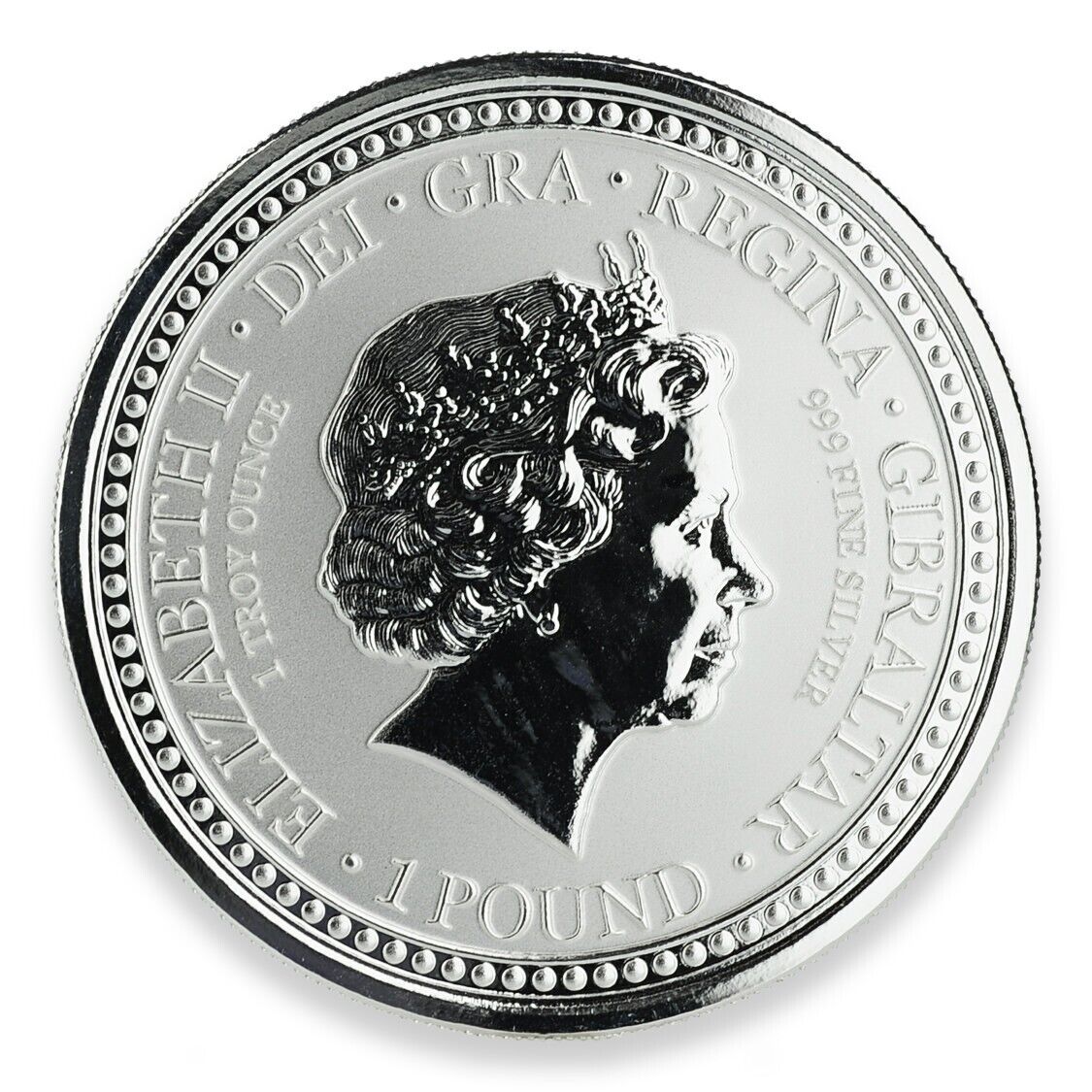 1 Oz Silver Coin 2018 Gibraltar £2 Royal Arms of England Color Proof - Yellow-classypw.com-4