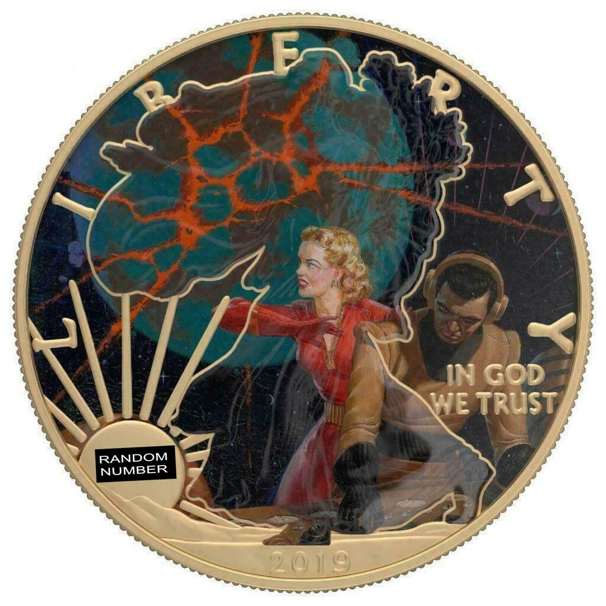 1 Oz Silver Coin 2019 $1 Liberty Classic Sci-Fi - Varnish No 2-classypw.com-1