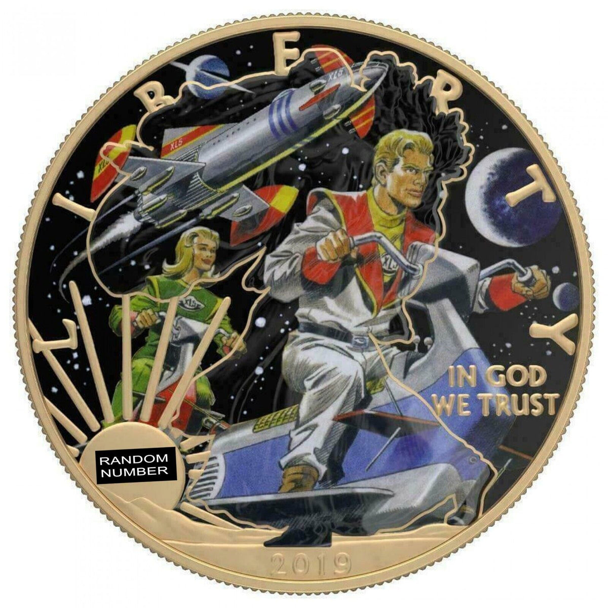 1 Oz Silver Coin 2019 $1 Liberty Classic Sci-Fi - Varnish No 9-classypw.com-1