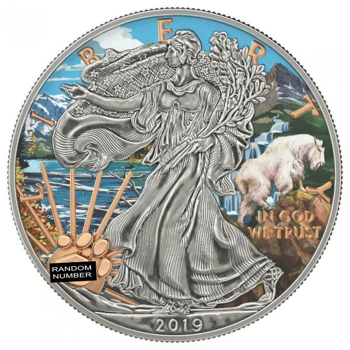 1 Oz Silver Coin 2019 $1 Liberty National Parks of The United States - Glacier-classypw.com-1