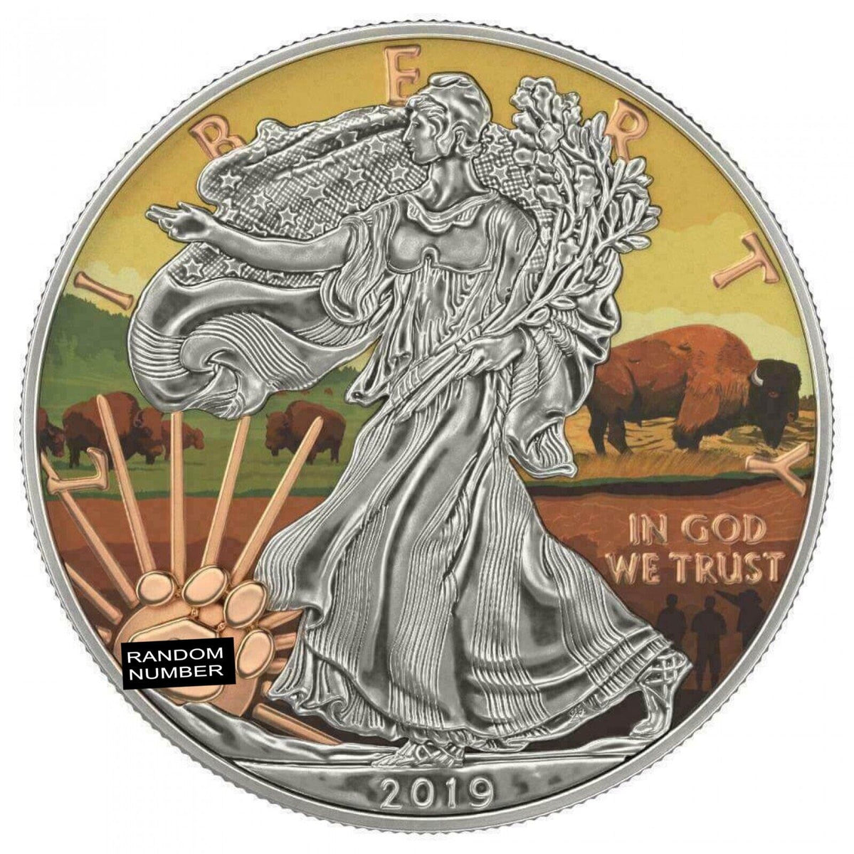 1 Oz Silver Coin 2019 $1 Liberty National Parks of The United States - Wind Cave-classypw.com-1