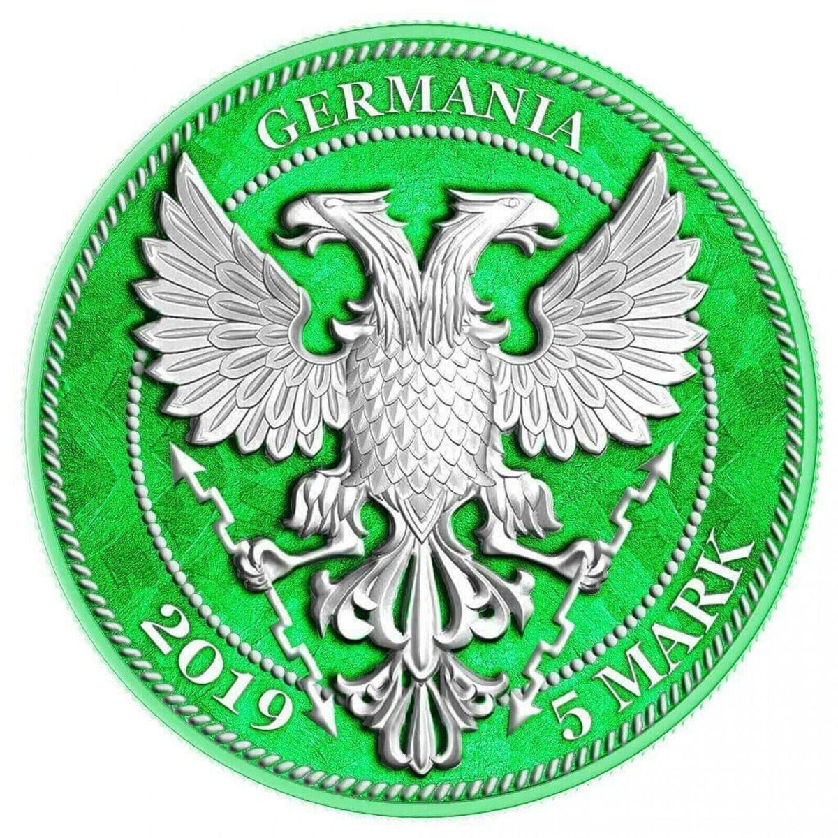 1 Oz Silver Coin 2019 5 Mark Germania Oak Leaf 12 Month Series - April-classypw.com-3