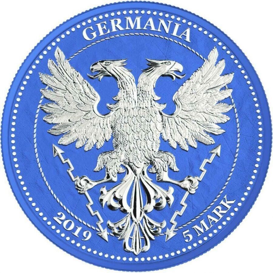 1 Oz Silver Coin 2019 5 Mark Germania Oak Leaf 12 Month Series - February-classypw.com-2
