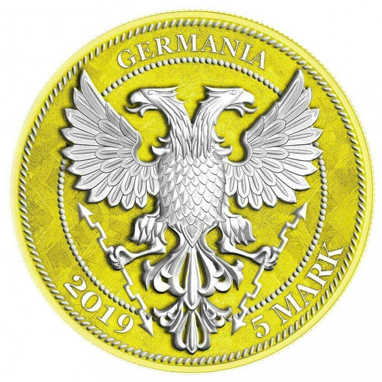 1 Oz Silver Coin 2019 5 Mark Germania Oak Leaf 12 Month Series - June-classypw.com-3