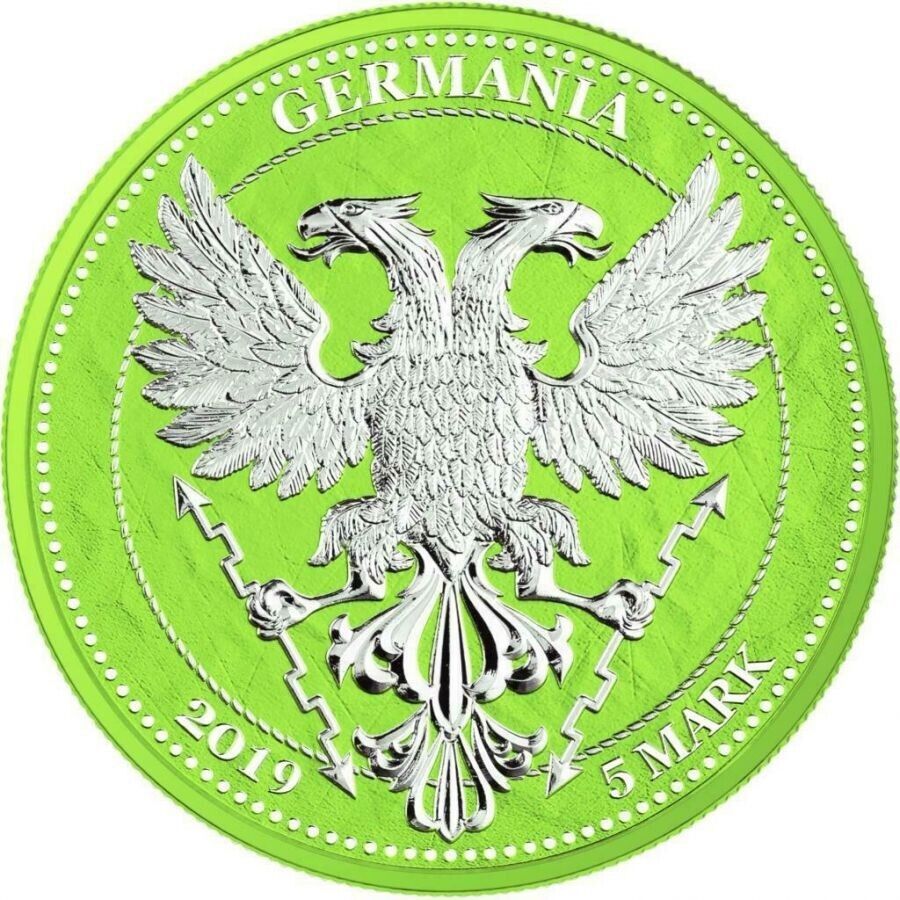 1 Oz Silver Coin 2019 5 Mark Germania Oak Leaf 12 Month Series - May-classypw.com-2