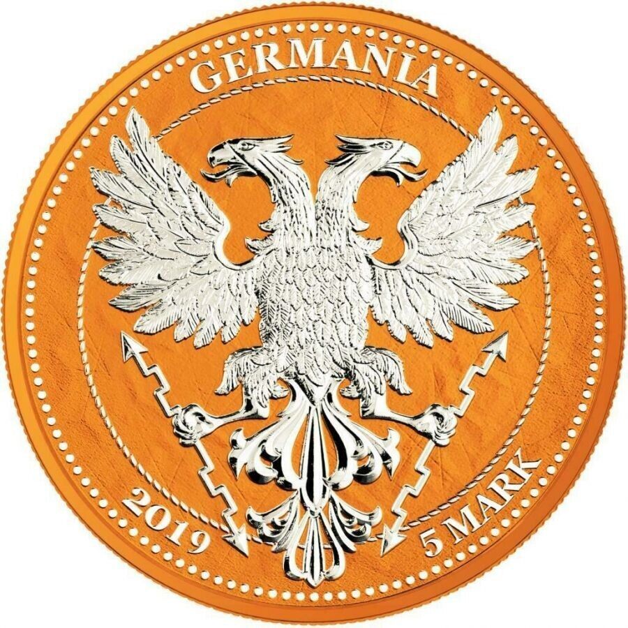 1 Oz Silver Coin 2019 5 Mark Germania Oak Leaf 12 Month Series - October-classypw.com-2