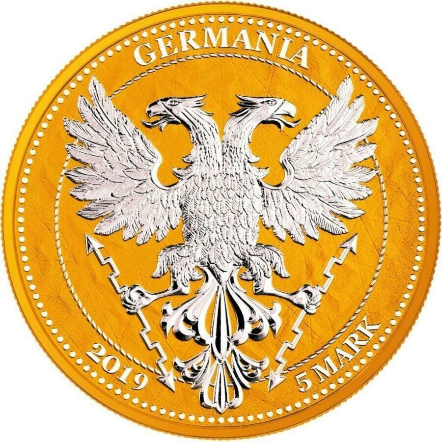 1 Oz Silver Coin 2019 5 Mark Germania Oak Leaf 12 Month Series - September-classypw.com-2