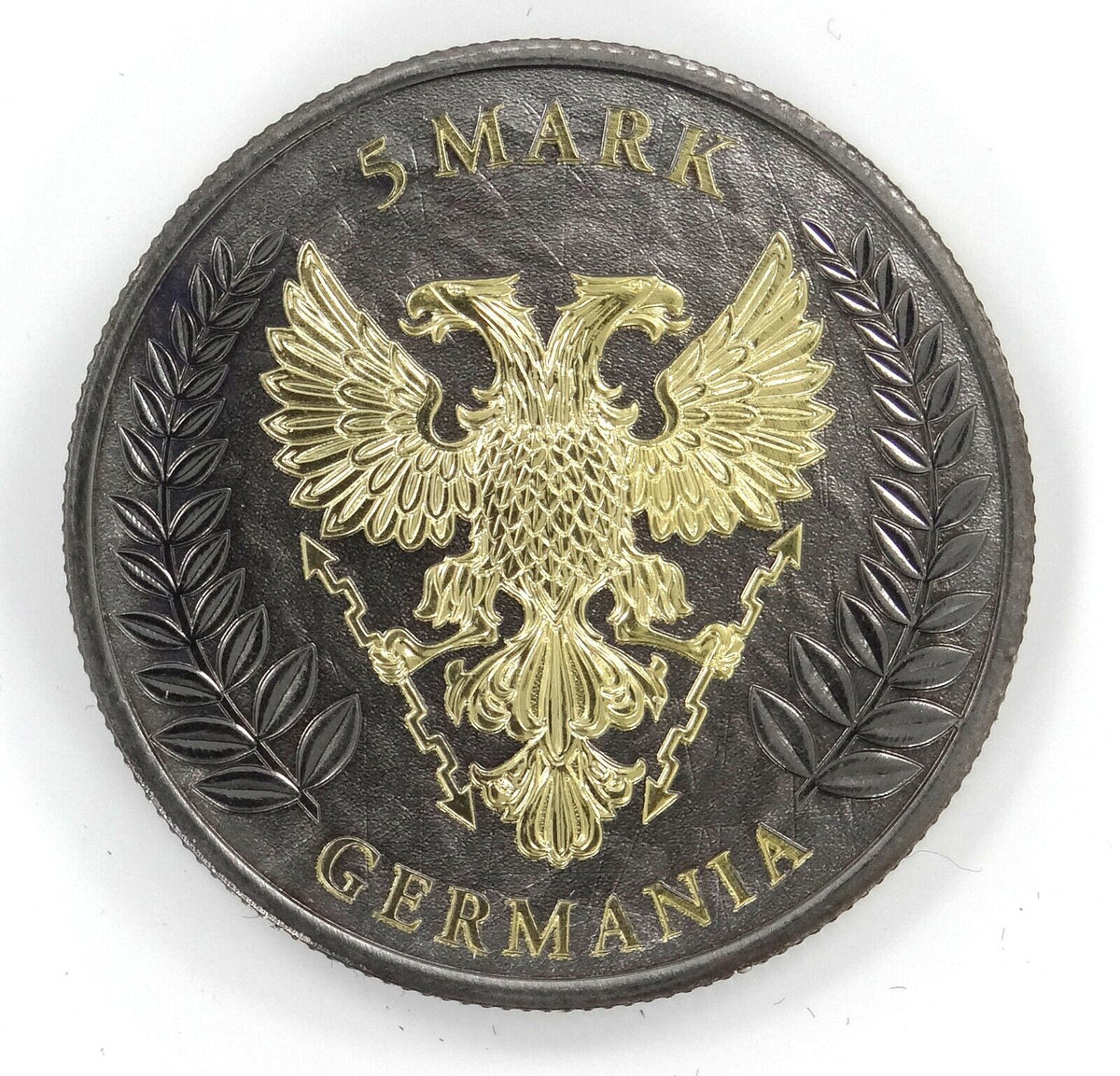 1 Oz Silver Coin 2019 5 Mark Germania - Ruthenium Holo Crystal Cross-classypw.com-3