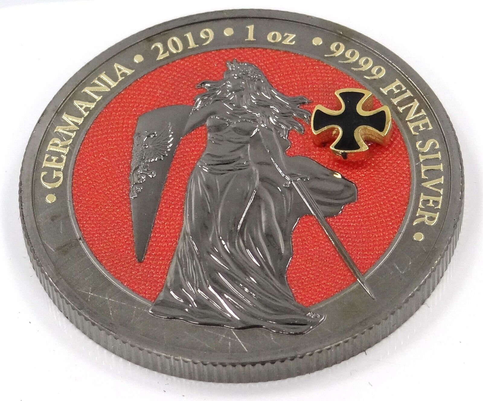 1 Oz Silver Coin 2019 5 Mark Germania - Ruthenium Iron Cross-classypw.com-1