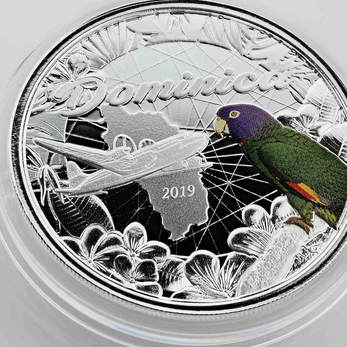 1 Oz Silver Coin 2019 Dominica $2 Scottsdale Mint Color Proof - The Nature Isle-classypw.com-5