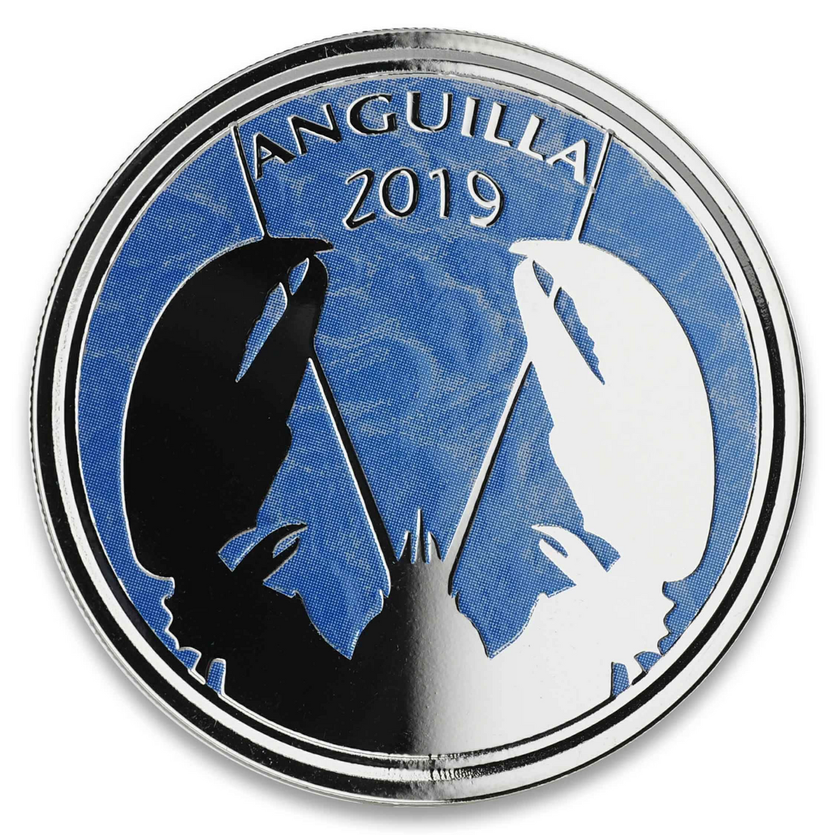1 Oz Silver Coin 2019 EC8 Anguilla $2 Scottsdale Mint Color Proof - Lobster-classypw.com-1