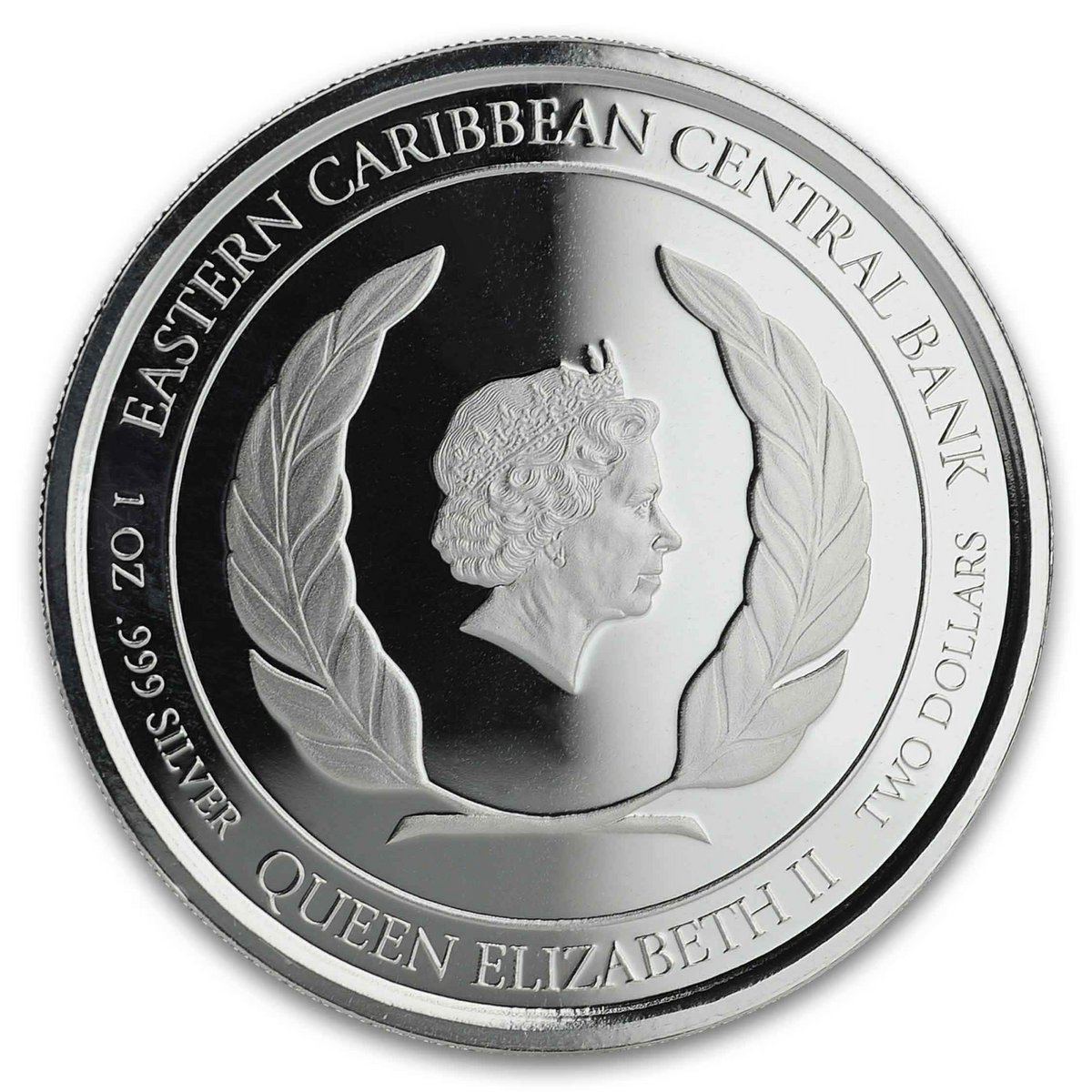 1 Oz Silver Coin 2019 EC8 Antigua &amp; Barbuda $2 Scottsdale Color Proof Rum Runner-classypw.com-3
