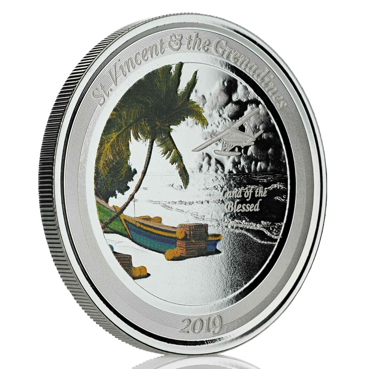 1 Oz Silver Coin 2019 EC8 St. Vincent &amp; the Grenadines $2 Color - Island Hopping-classypw.com-2