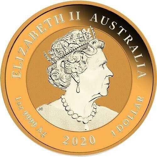 1 Oz Silver Coin 2020 $1 Australia Guardian Sky Lions Pixiu - Turquoise & Yellow-classypw.com-2