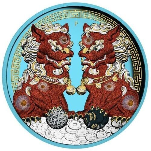 1 Oz Silver Coin 2020 $1 Australia Guardian Sky Lions The Pixiu - Bloody Lions-classypw.com-1