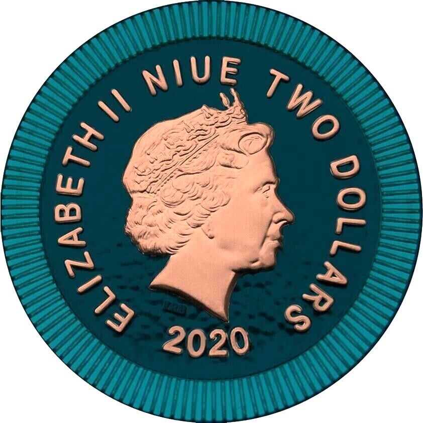 1 Oz Silver Coin 2020 $2 Niue Athenian Owl Swarovski Crystal Eyes - Black Eyes