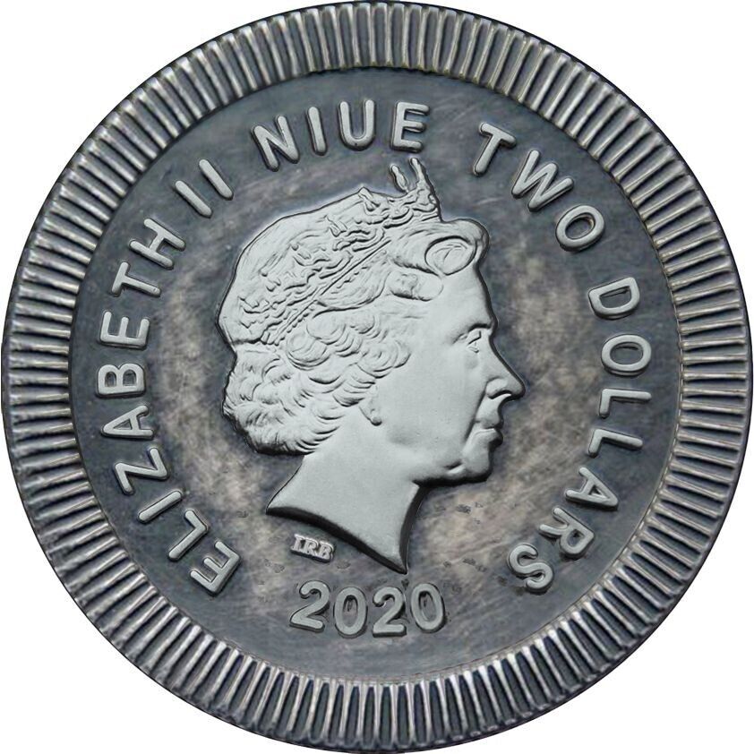 1 Oz Silver Coin 2020 $2 Niue Athenian Owl Swarovski Eyes - Blue Eyes-classypw.com-2