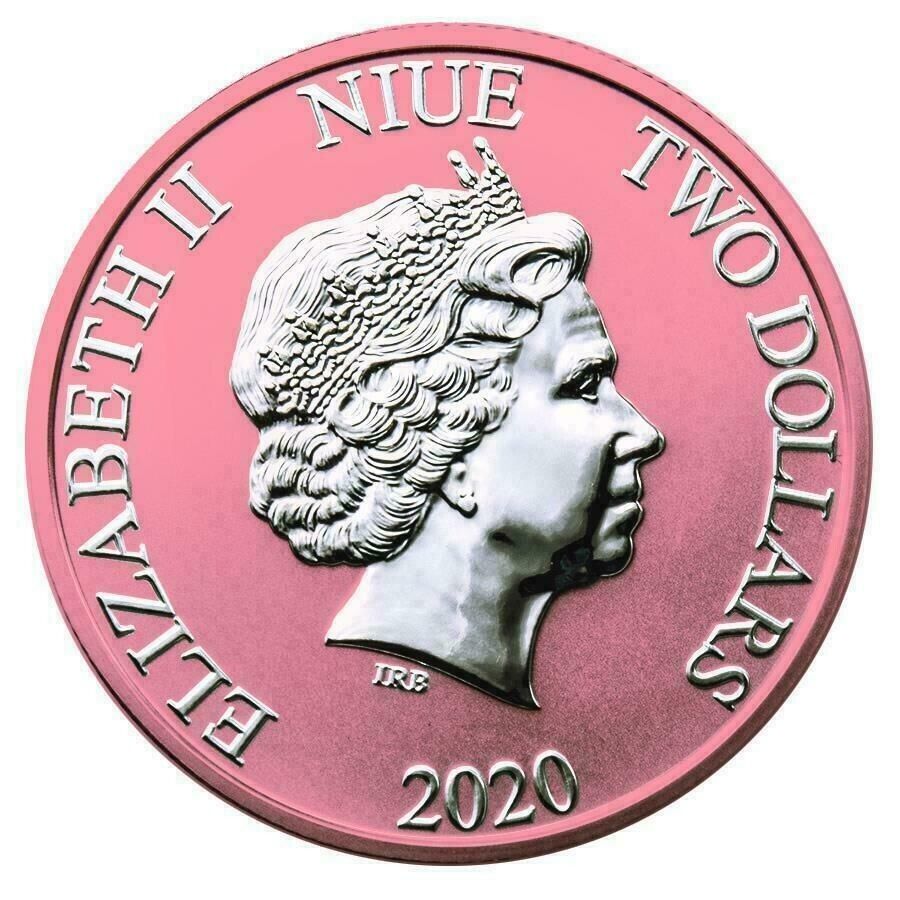 1 Oz Silver Coin 2020 $2 Niue Disney Mickey Mouse &amp; Pluto Best Friends Ice Cream-classypw.com-2