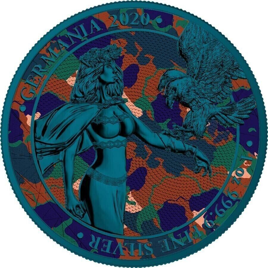 1 Oz Silver Coin 2020 5 Mark Germania Camouflage Edition - Alps-classypw.com-1