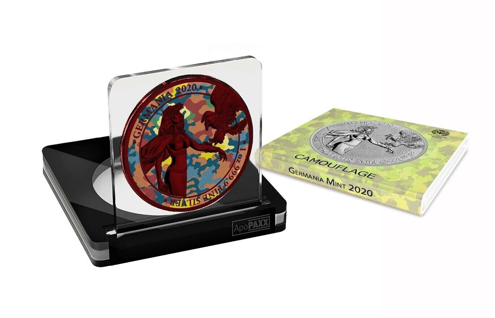 1 Oz Silver Coin 2020 5 Mark Germania Camouflage Edition - Ardennes-classypw.com-3