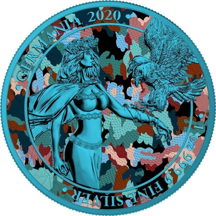 1 Oz Silver Coin 2020 5 Mark Germania Camouflage Edition - Balkan-classypw.com-1