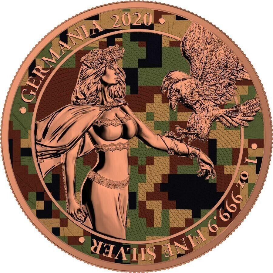 1 Oz Silver Coin 2020 5 Mark Germania Camouflage Edition - East-classypw.com-1