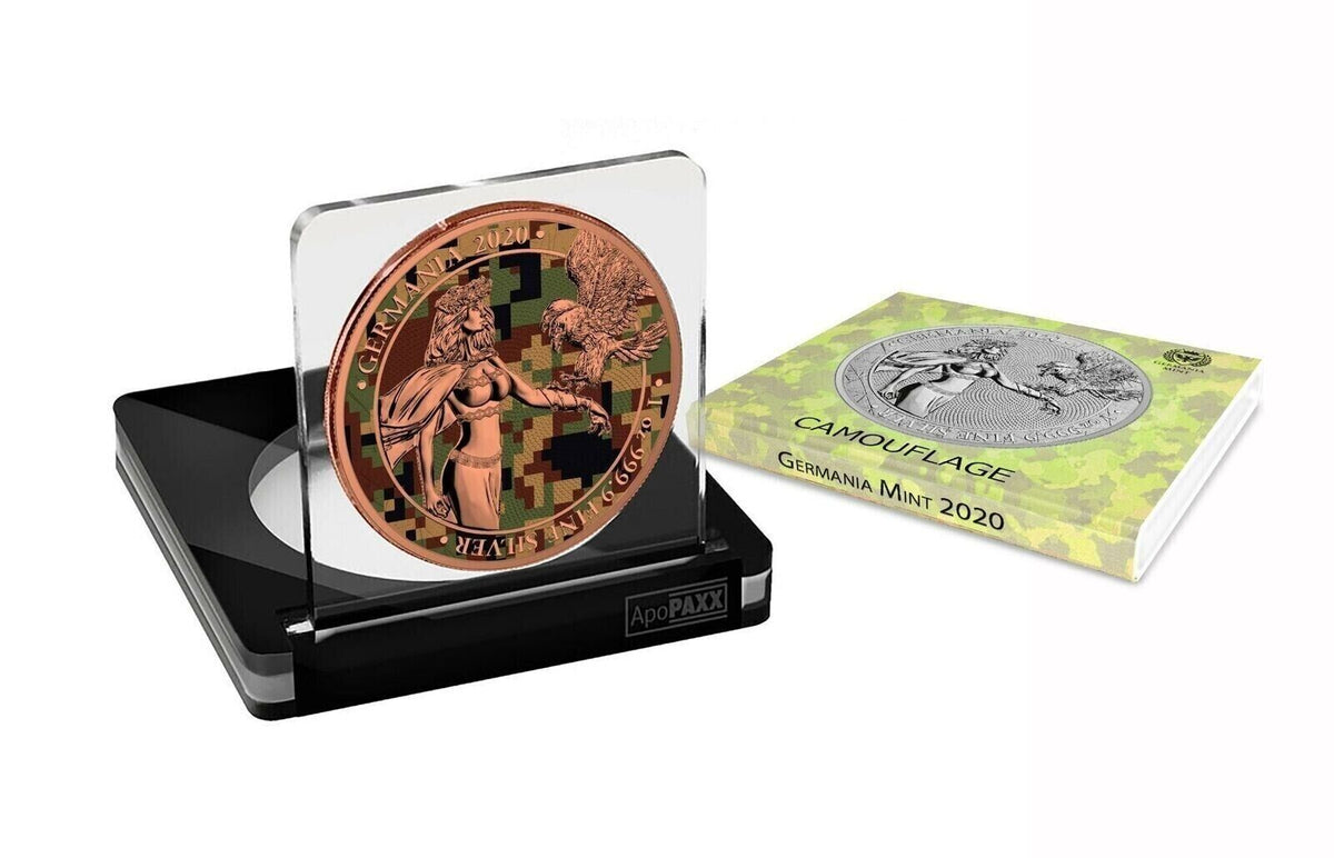 1 Oz Silver Coin 2020 5 Mark Germania Camouflage Edition - East-classypw.com-3