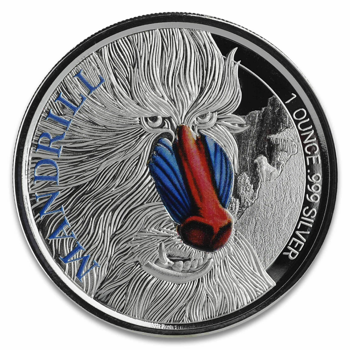 1 Oz Silver Coin 2020 500 CFA Francs Cameroon Scottsdale Mint Color - Mandrill-classypw.com-1