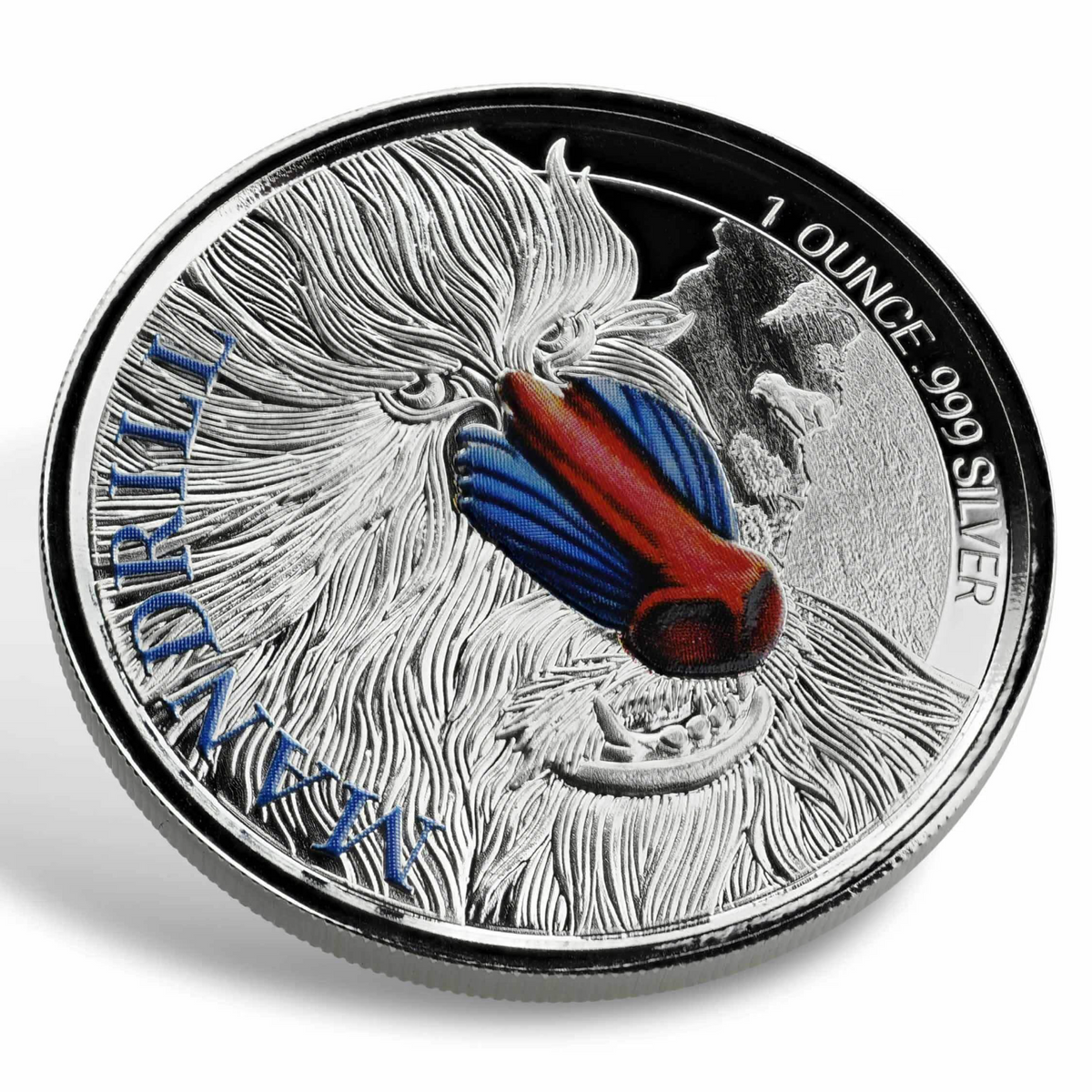 1 Oz Silver Coin 2020 500 CFA Francs Cameroon Scottsdale Mint Color - Mandrill-classypw.com-3