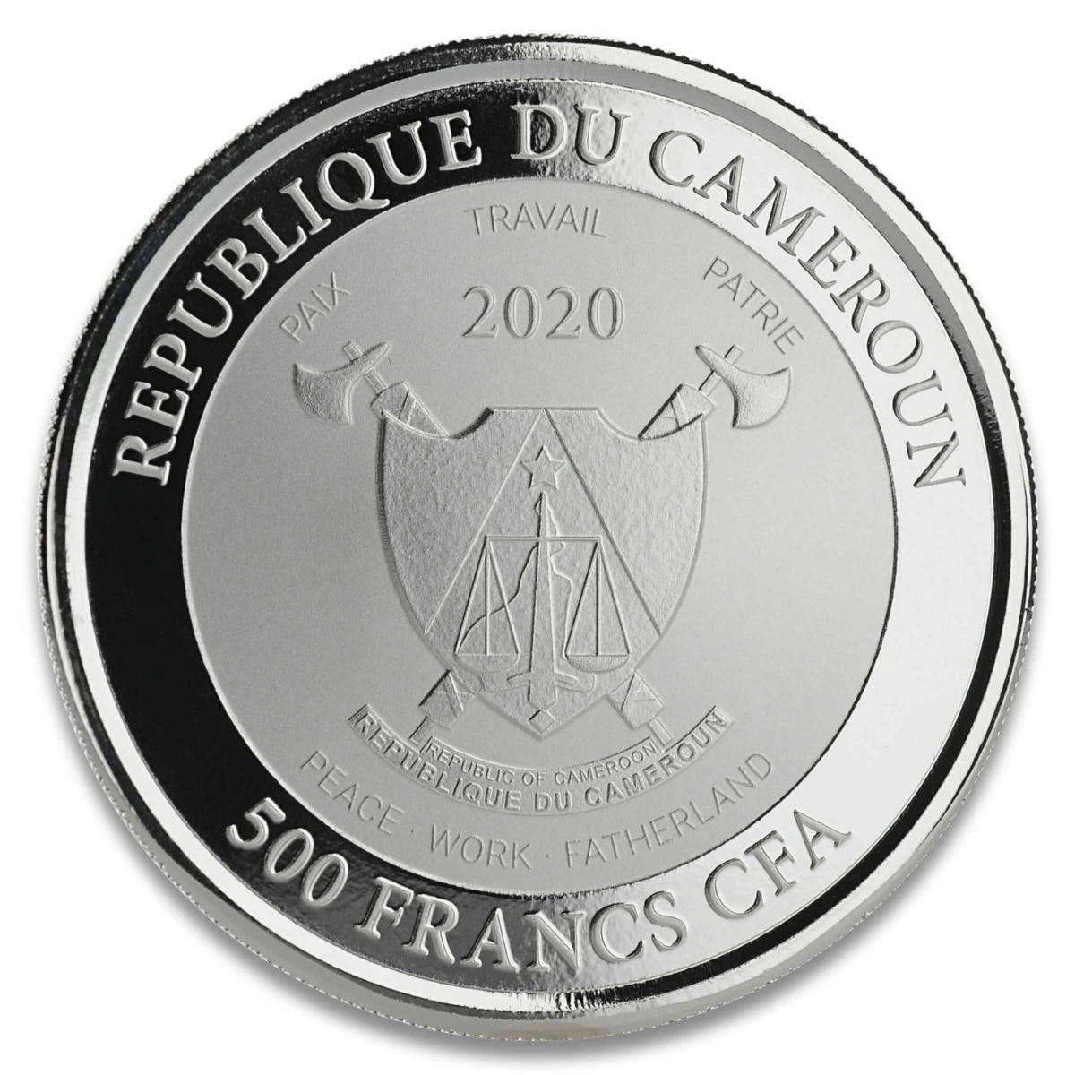 1 Oz Silver Coin 2020 500 CFA Francs Cameroon Scottsdale Mint Color - Mandrill-classypw.com-5