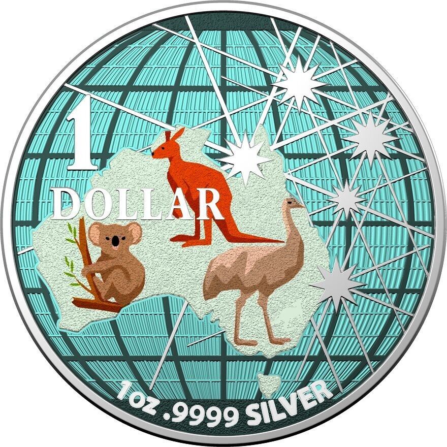 1 Oz Silver Coin 2020 Australia $1 Beneath the Southern Skies - Animals Kangaroo-classypw.com-1