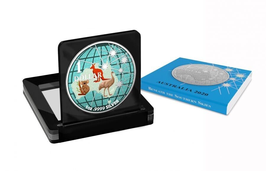 1 Oz Silver Coin 2020 Australia $1 Beneath the Southern Skies - Animals Kangaroo-classypw.com-3