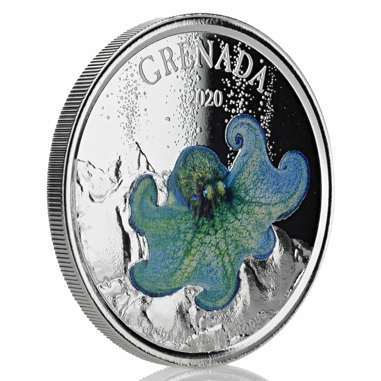 1 Oz Silver Coin 2020 EC8 Grenada $2 Scottsdale Mint Color Proof - Octopus-classypw.com-1